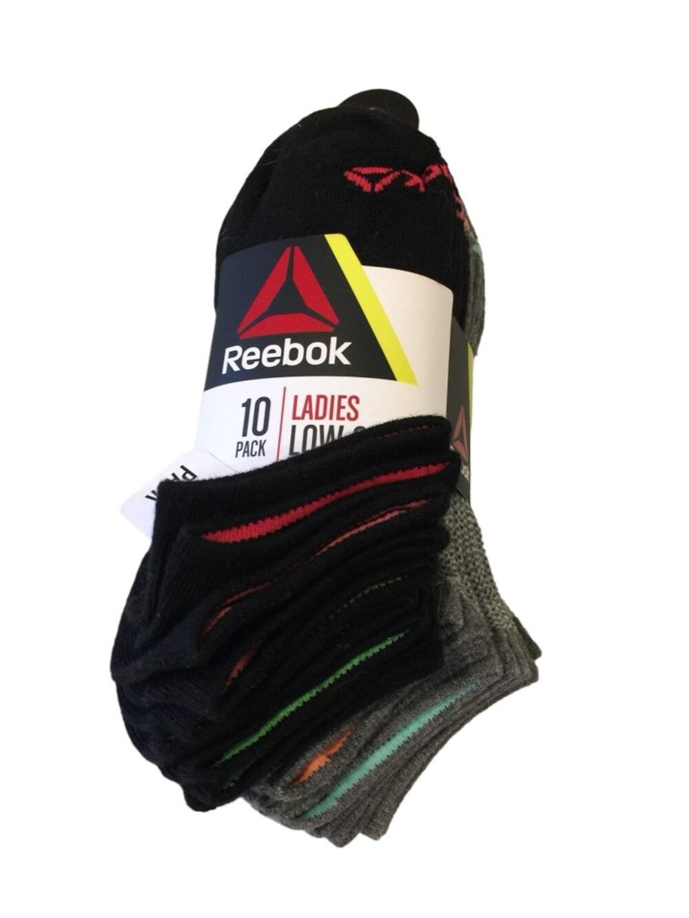 Reebok Ladies Low Cut Feather Weight Socks Shoe Size 4-10 Set of 10